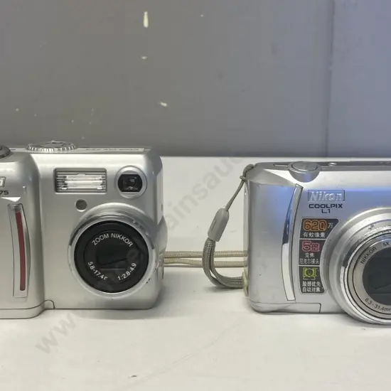 Nikon Coolpix E775 &  L1 Digital Cameras (No Batteries Or Chargers)