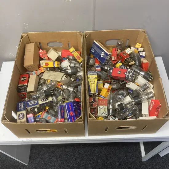 Assorted Radio Tubes, Valves Etc - 2 x Boxes Of