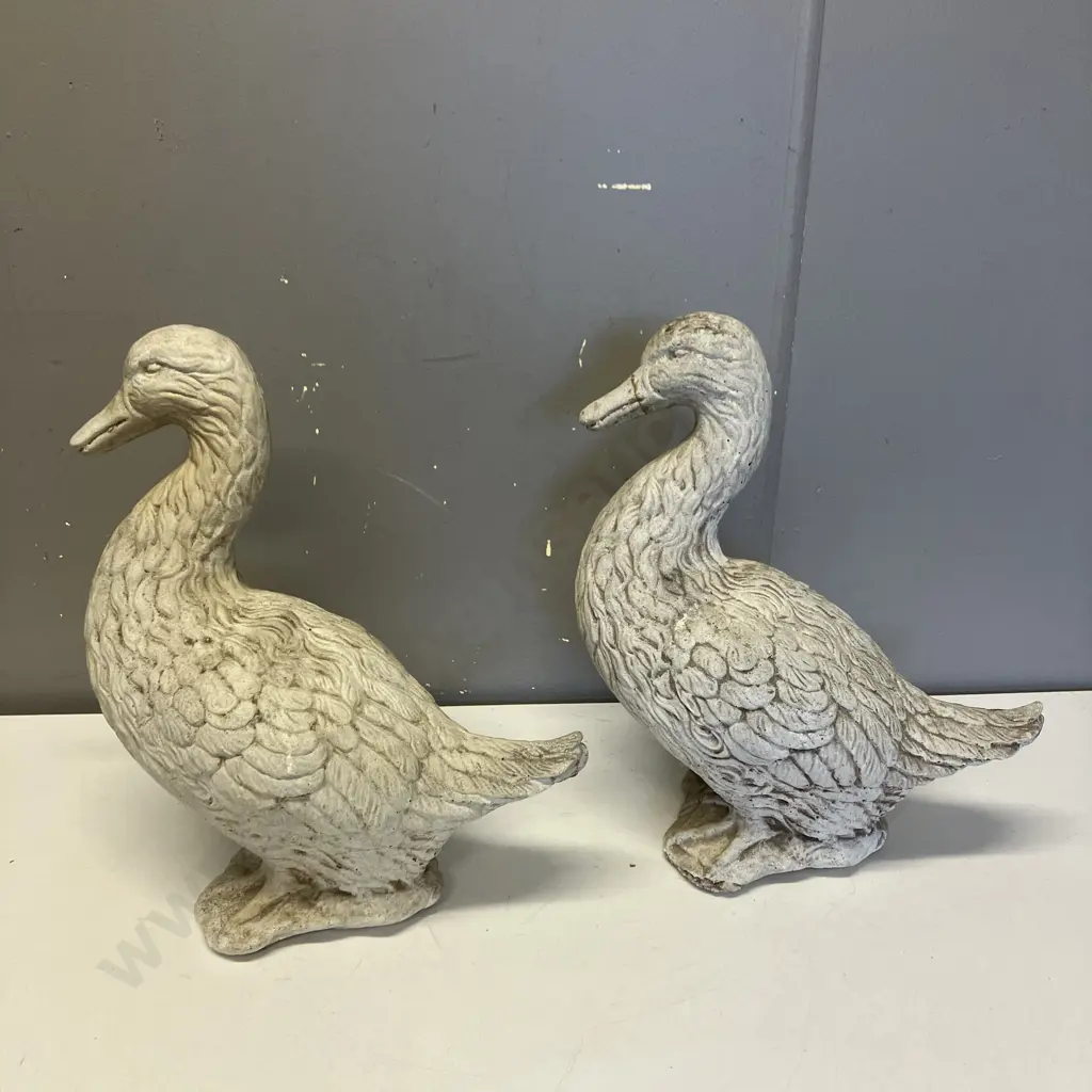 Pair of Vintage Concrete Ducks. H34cm (1 has been repaired) Image 1++