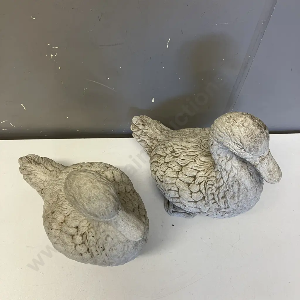 Pair of Vintage Concrete Ducks. H34cm (1 has been repaired) Image 1++
