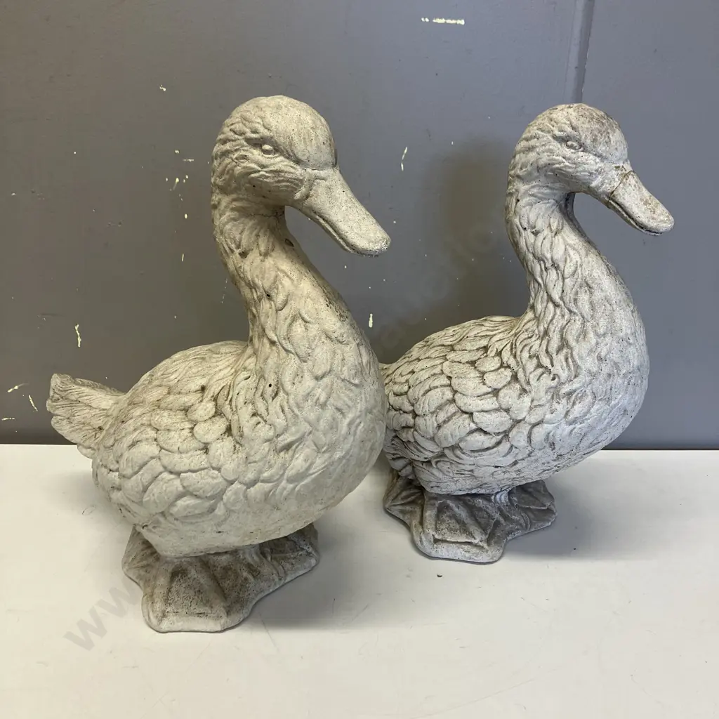 Pair of Vintage Concrete Ducks. H34cm (1 has been repaired) Image 1++