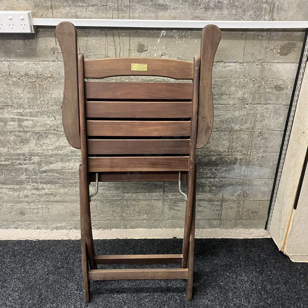 Landmark Wooden Folding Outdoor Chair Image 1++
