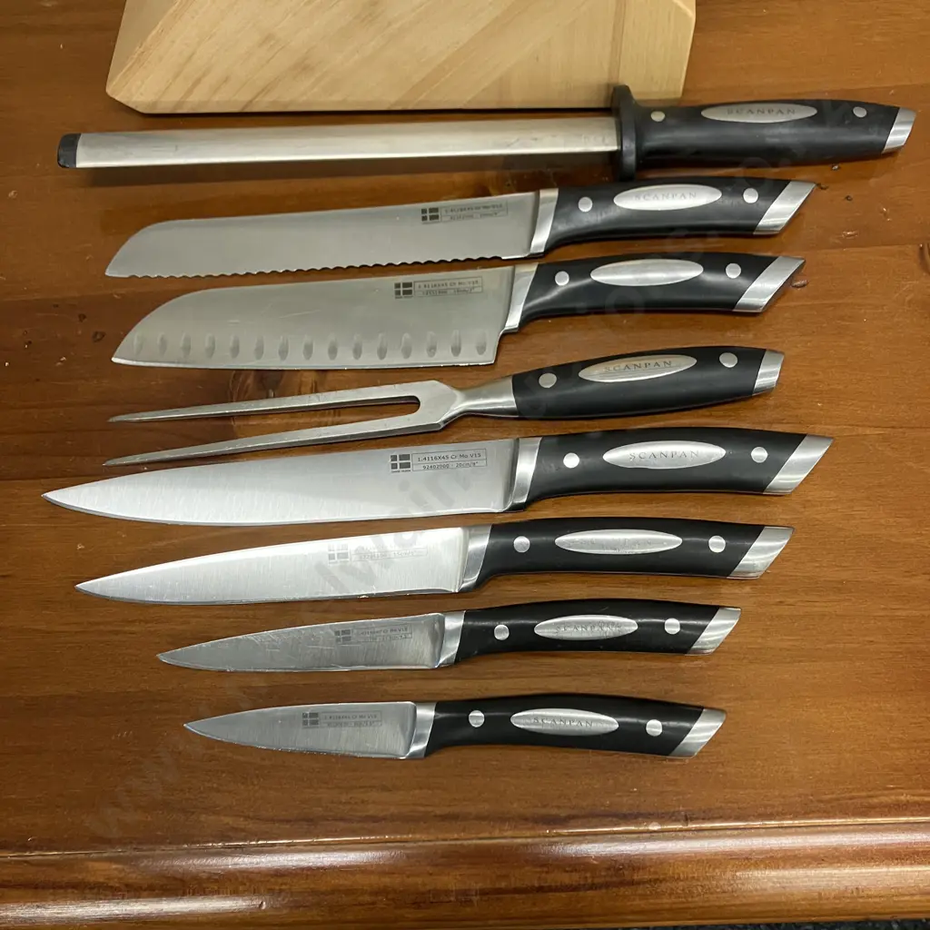 Scanpan Classic 9-Piece Knife Block Set Image 1++