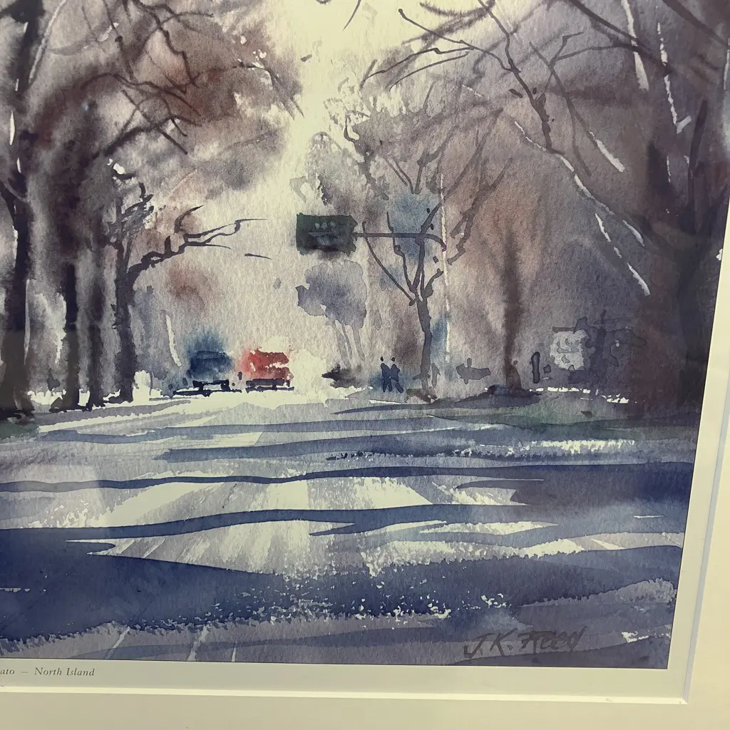 "The White Church" Entrance Into Cambridge by J.K. Reed Framed Print. 51 x 64cm Image 1++