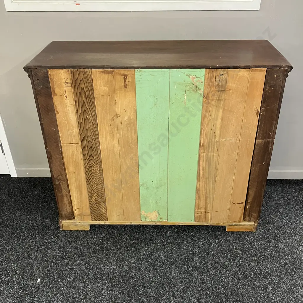 Victorian Mahogany Sideboard With Key. H89 W103 D37cm Image 1++