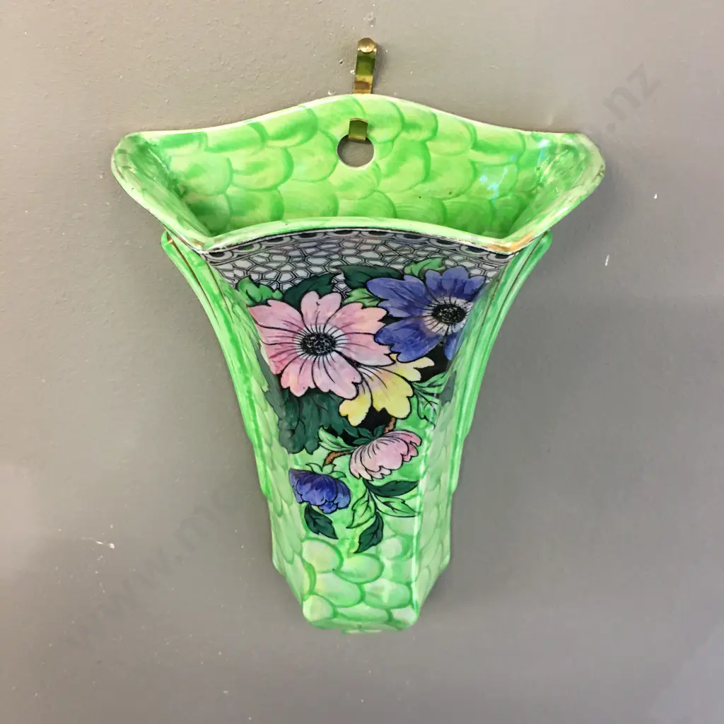 Beautiful Maling Green Lustre Wall Pocket Vase #6430. H60cm Image 1++