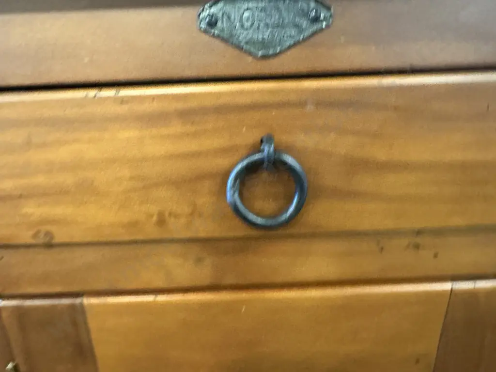 Nordic Buffet - 3 Door, 3 Drawer, Wrought Iron Brackets, Badges & Ring Handles. H96 W147 D51cm Image 1++