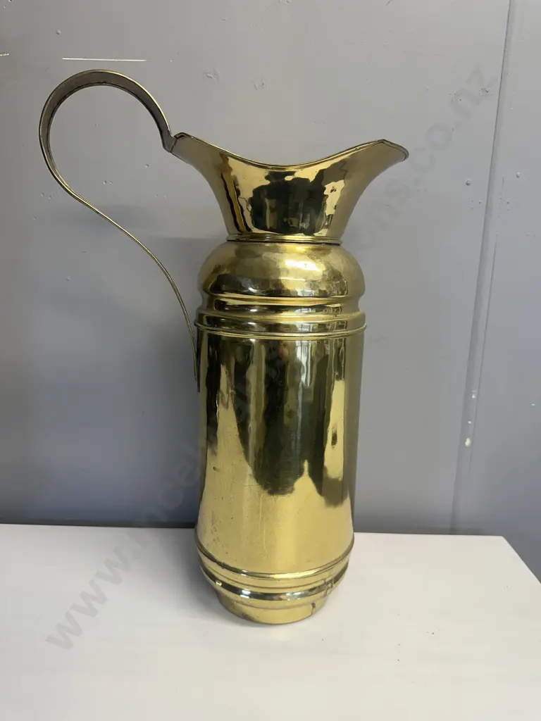 Vintage Brass Coloured Pitcher H51cm. Image 1++