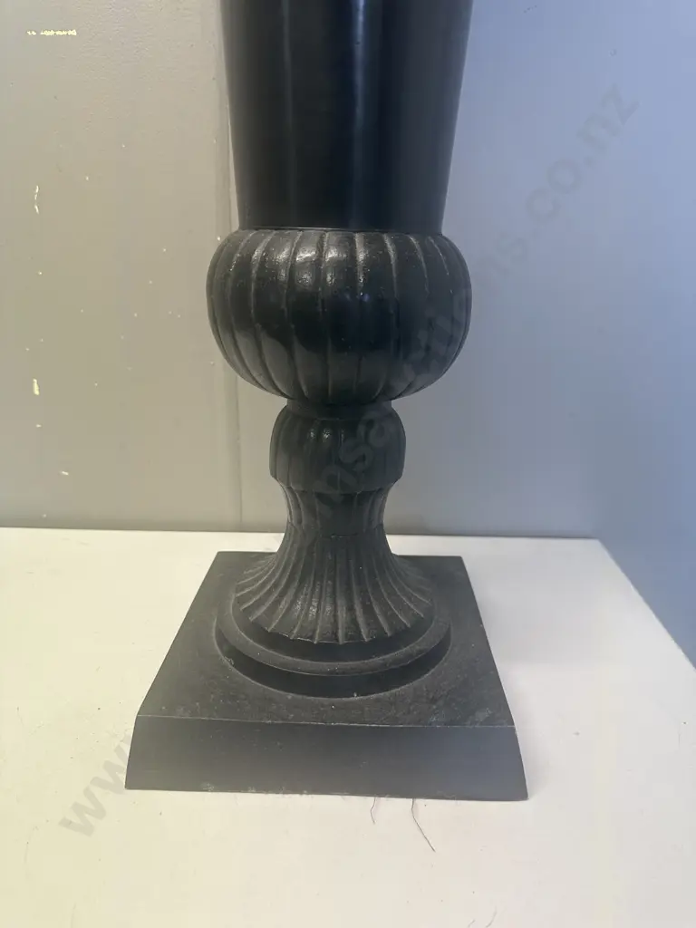 Vintage Black Neo Classical Plant Stand H79cm. Image 1++