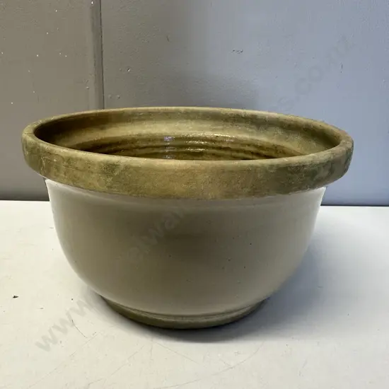 Two Toned Pottery Bowl H14,Dia25cm. 