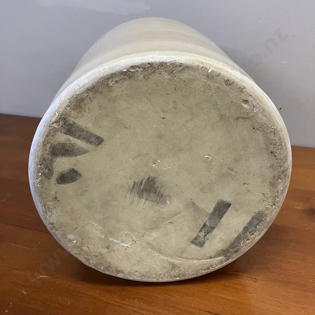 Large Vintage Glazed Stoneware Crock. H32cm Image 1++
