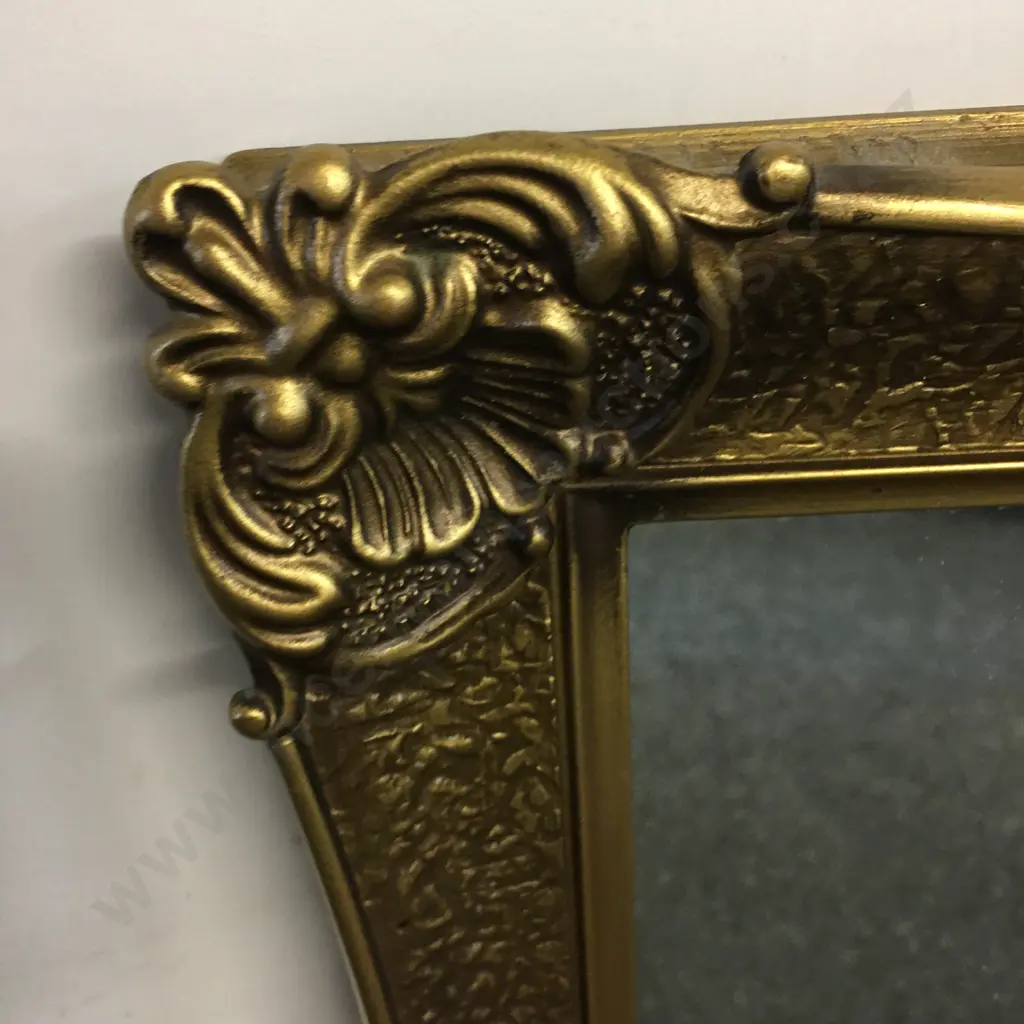 Vintage Rectangular Ornate Gilt Framed Mirror H91,W71cm. Image 1++