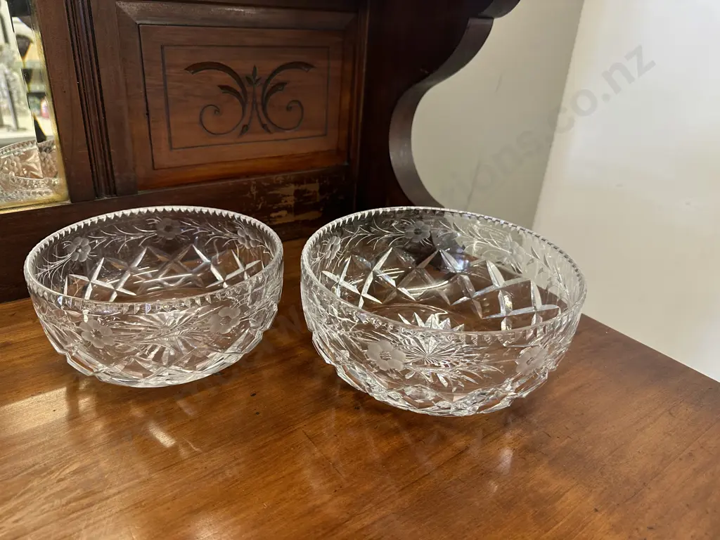 Vintage Crystal Bowls x2 Image 1++