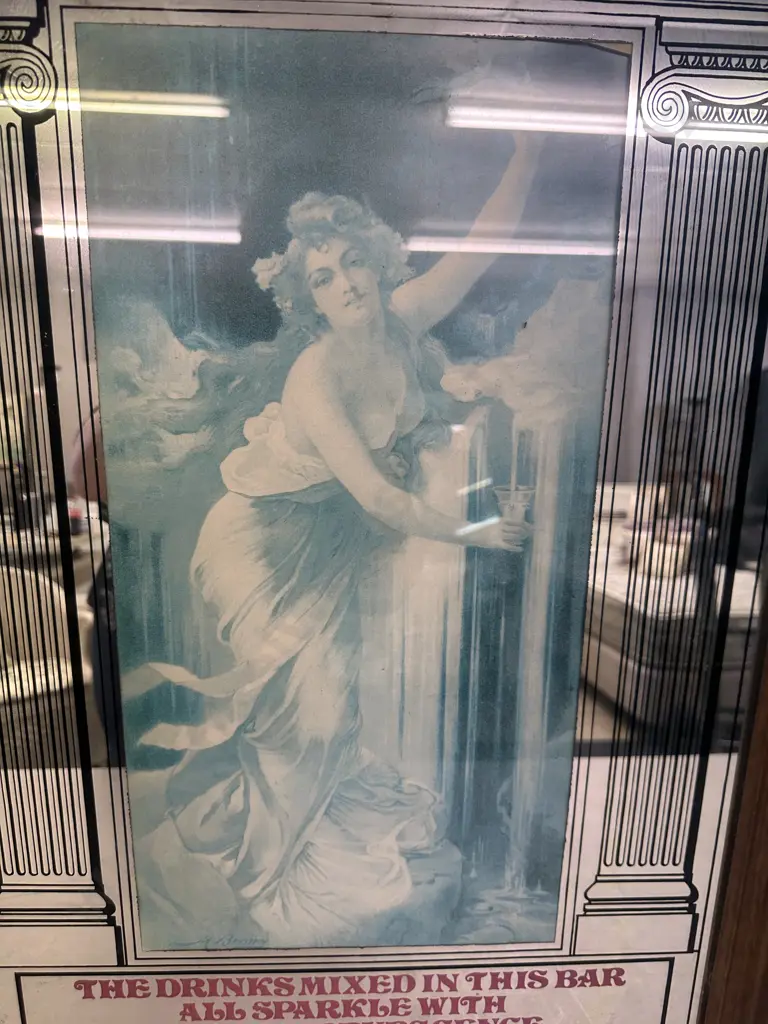 Framed Vintage Schweppes Nostalgic Mirror Picture H80,W55cm. Image 1++