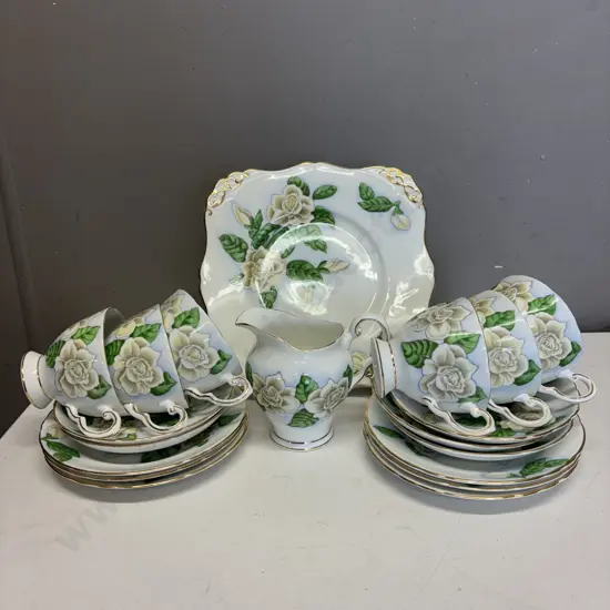 Tuscan "Hawaiian Flowers" Gardenia Part Teaset