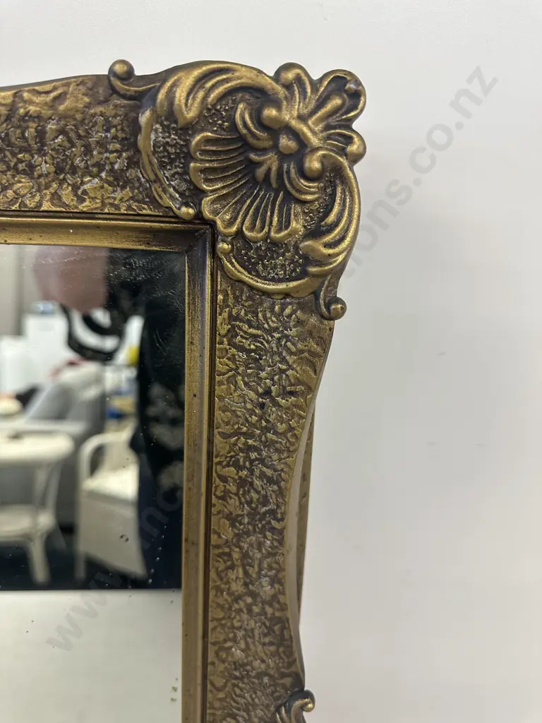 Rectangular Ornate Gilt Framed Mirror H55,W70cm. Image 1++