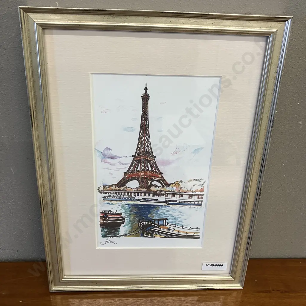 Eiffel Tower Framed Art Print. 32 x 24cm Image 1++