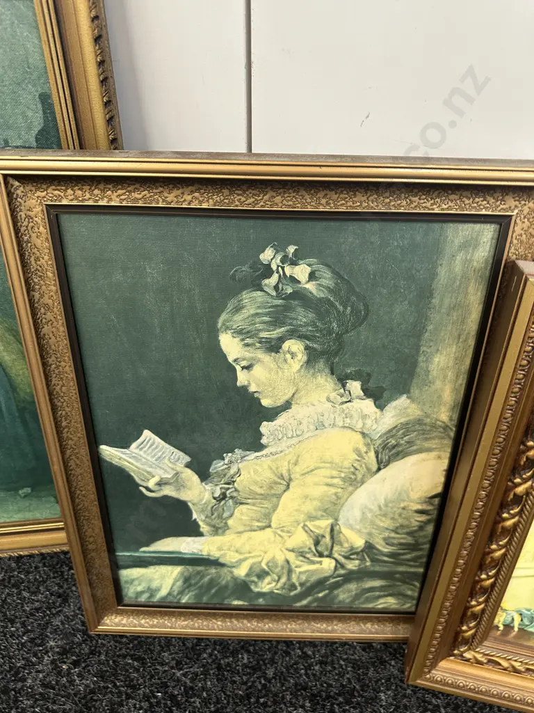 Selection Of Vintage Framed Including Girl Reading, A Special Pleader Etc Image 1++