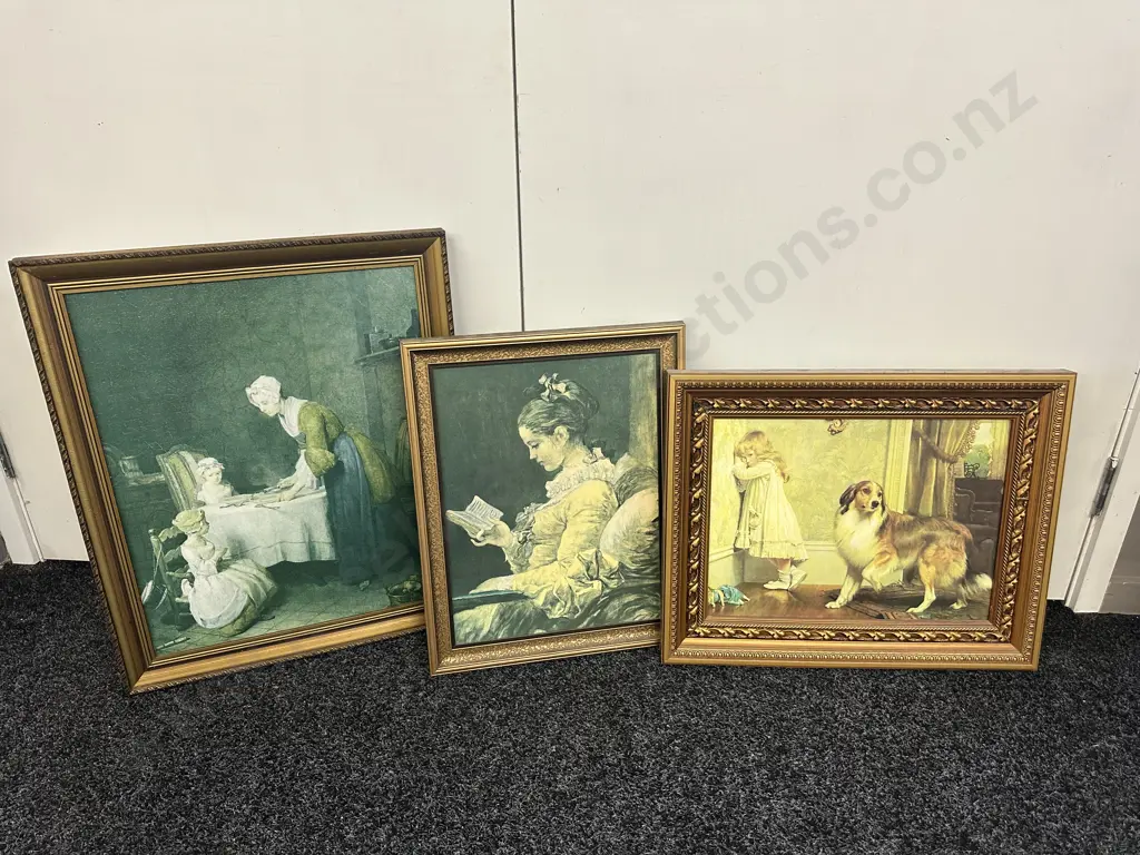 Selection Of Vintage Framed Including Girl Reading, A Special Pleader Etc Image 1++
