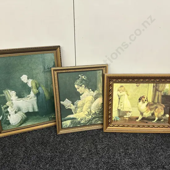 Selection Of Vintage Framed Including Girl Reading, A Special Pleader Etc