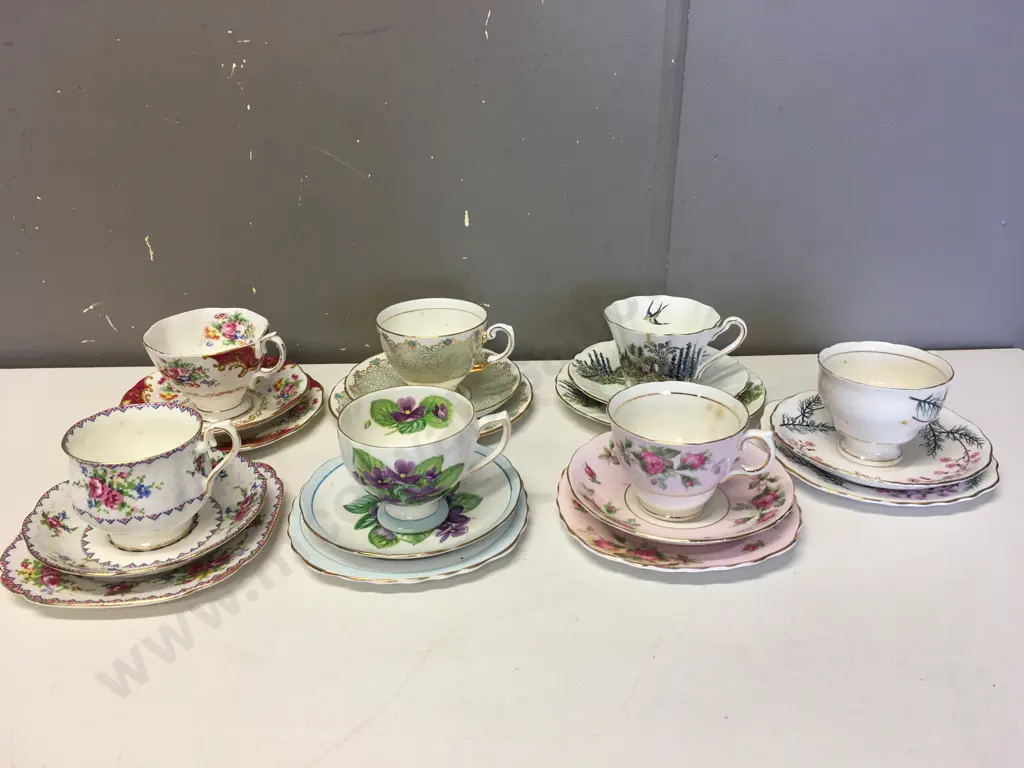 Selection of Vintage Teacup Trios Image 1++