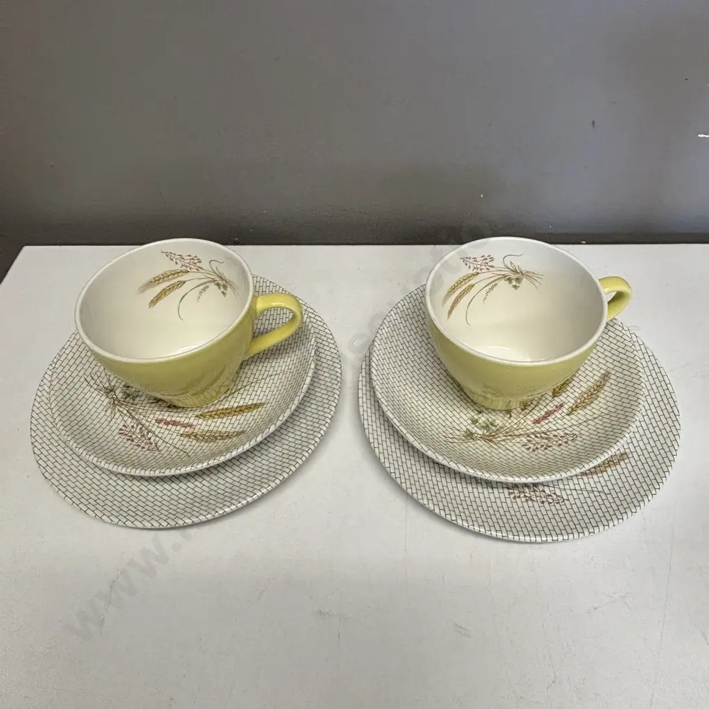 Pair of Crown Lynn Trios. Roydon Harvest Image 1++