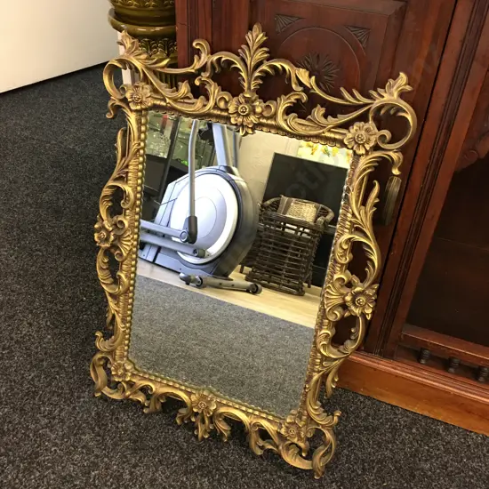 Vintage Ornate Rectangular Mirror H72,W50cm.