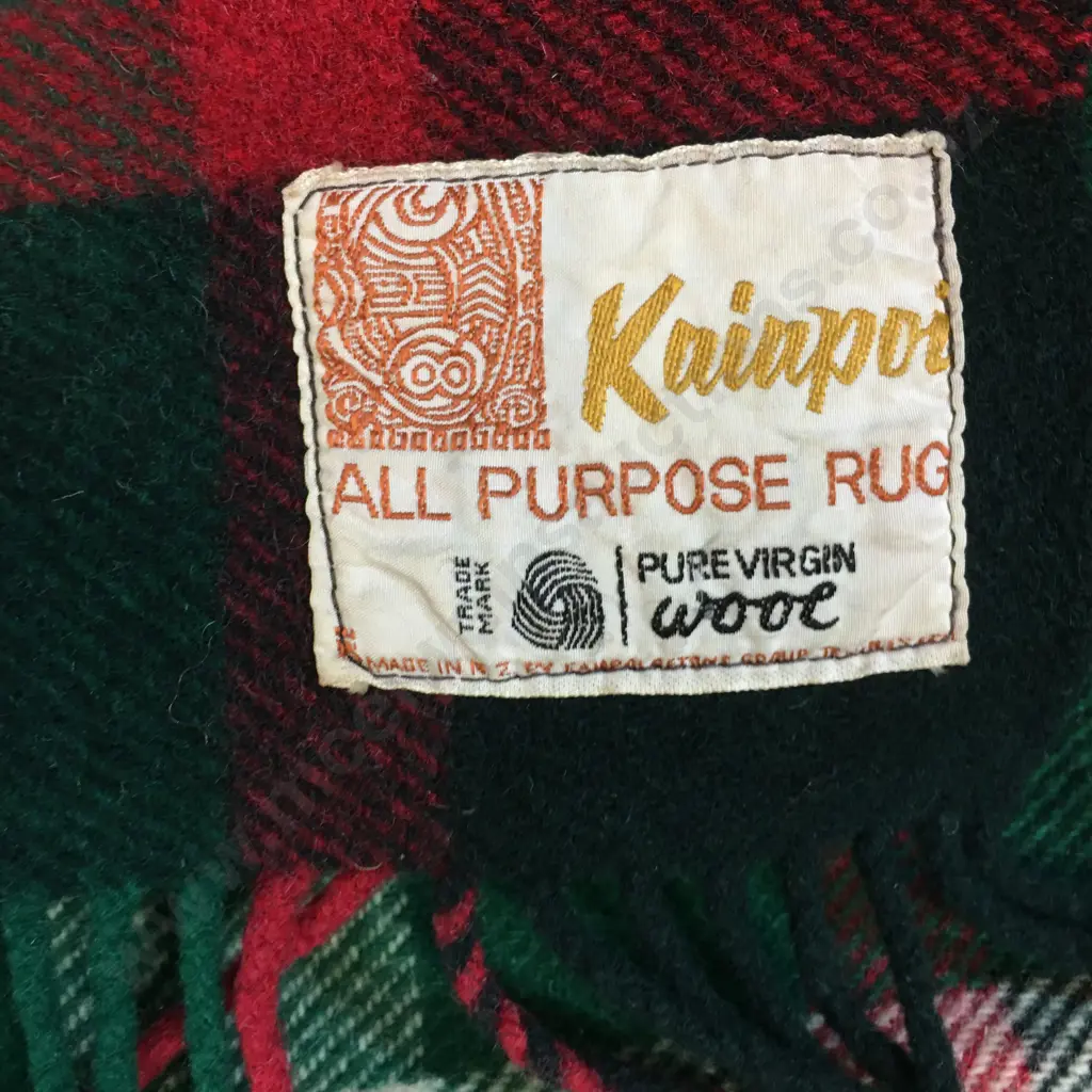 Kaiapoi All Purpose Woollen Travel Rug Red / Green Tones Image 1++