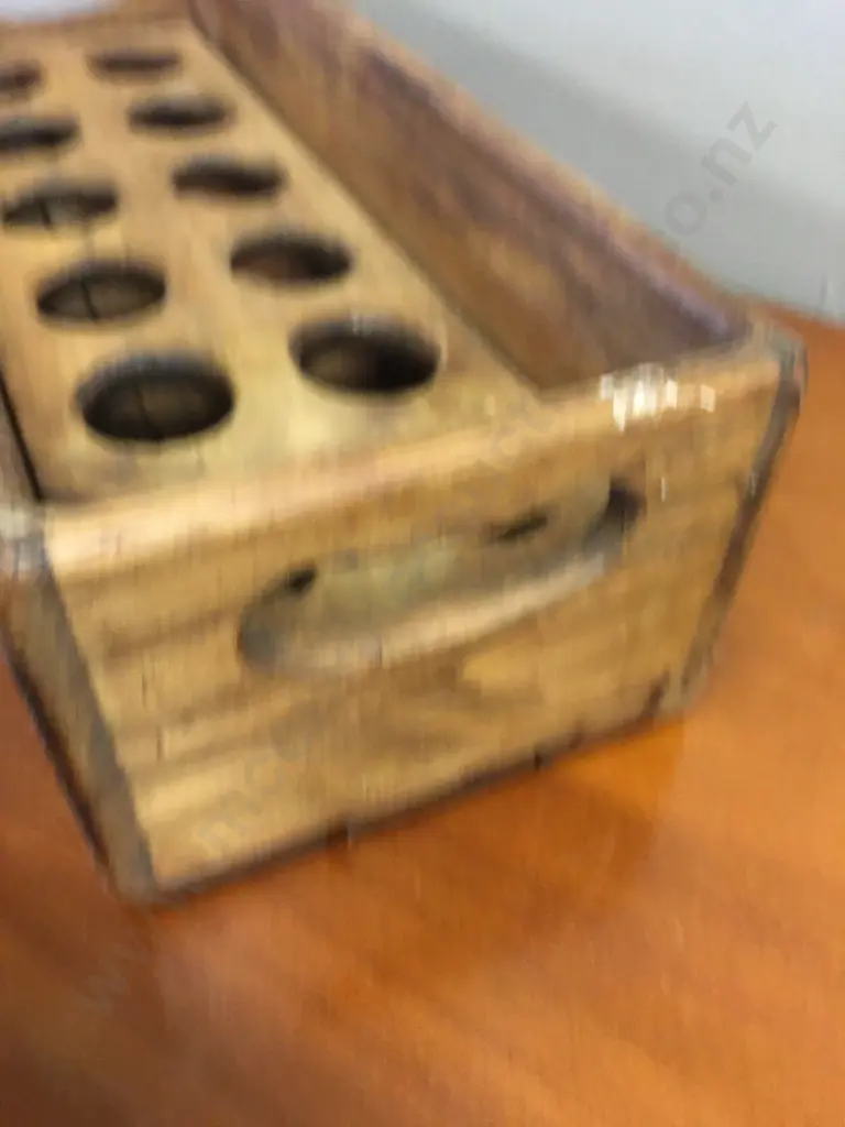 Vintage Wooden Egg Storage Box H16,W37,D14cm. Image 1++
