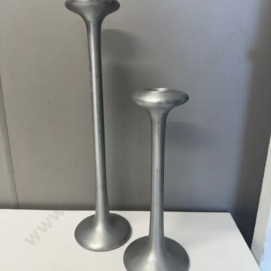 Pair Of Ikea Candle Stick Holders Kagla Design Carl Ojerstam H25,H37cm.