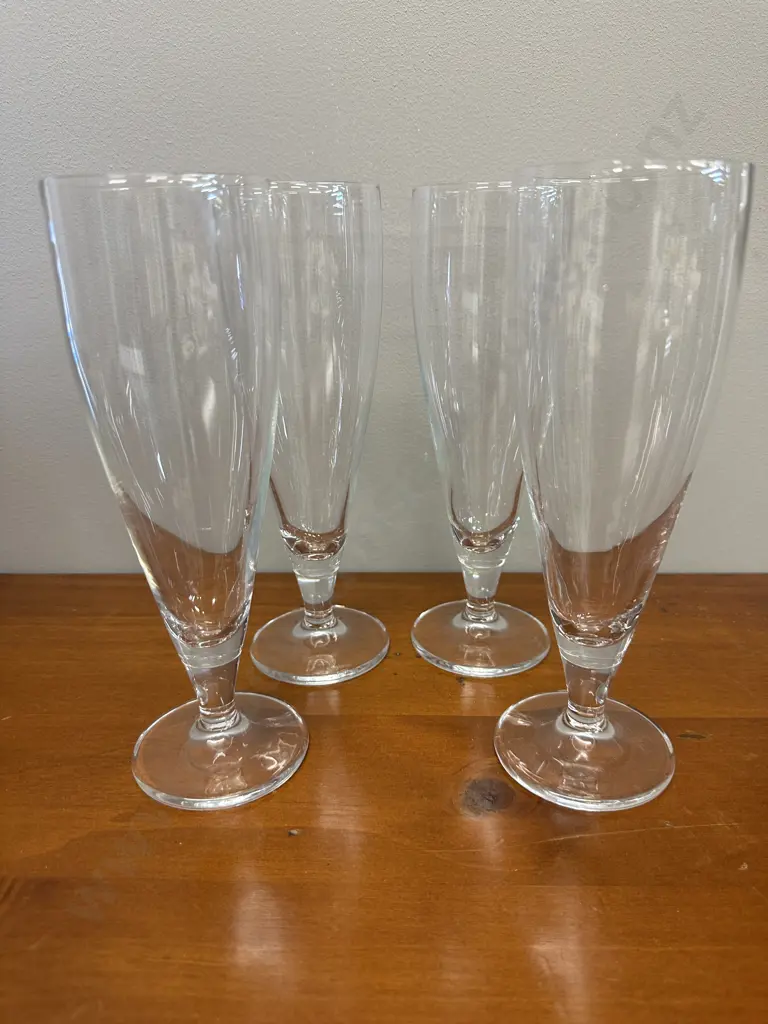 Set of Four Stolzle Beer Glasses. H22cm Image 1++
