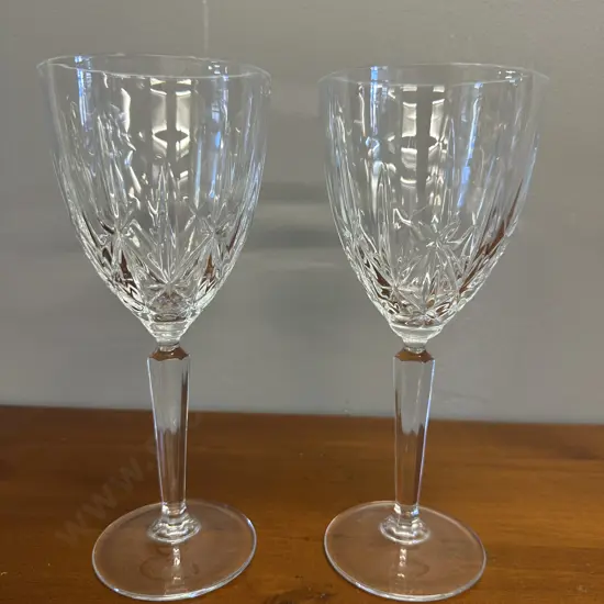 Marquis by Waterford Crystal Sparkle Pattern Goblets - Pair of