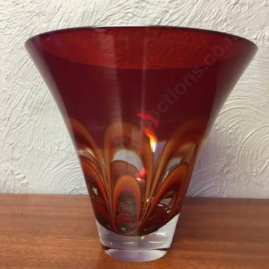 Evolution (Red Amber) by Waterford Crystal 7" Round Flared Bowl
