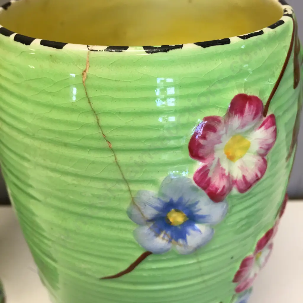 Vintage Maling Jug #6241 H19cm & Maling Vase H21cm (As Found) Image 1++
