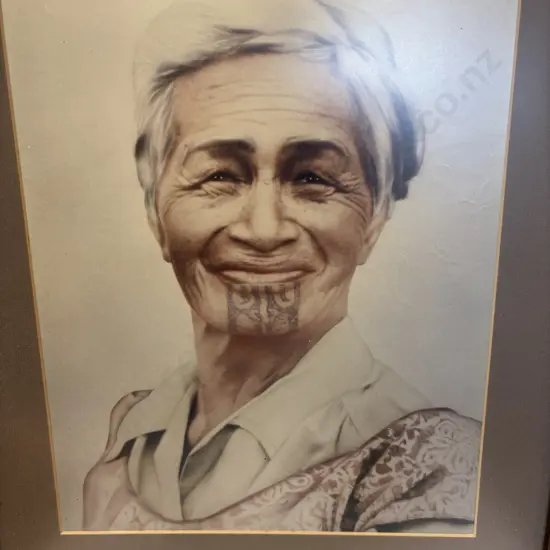 Framed Portrait of Raana TeWeehi 44 x 55cm