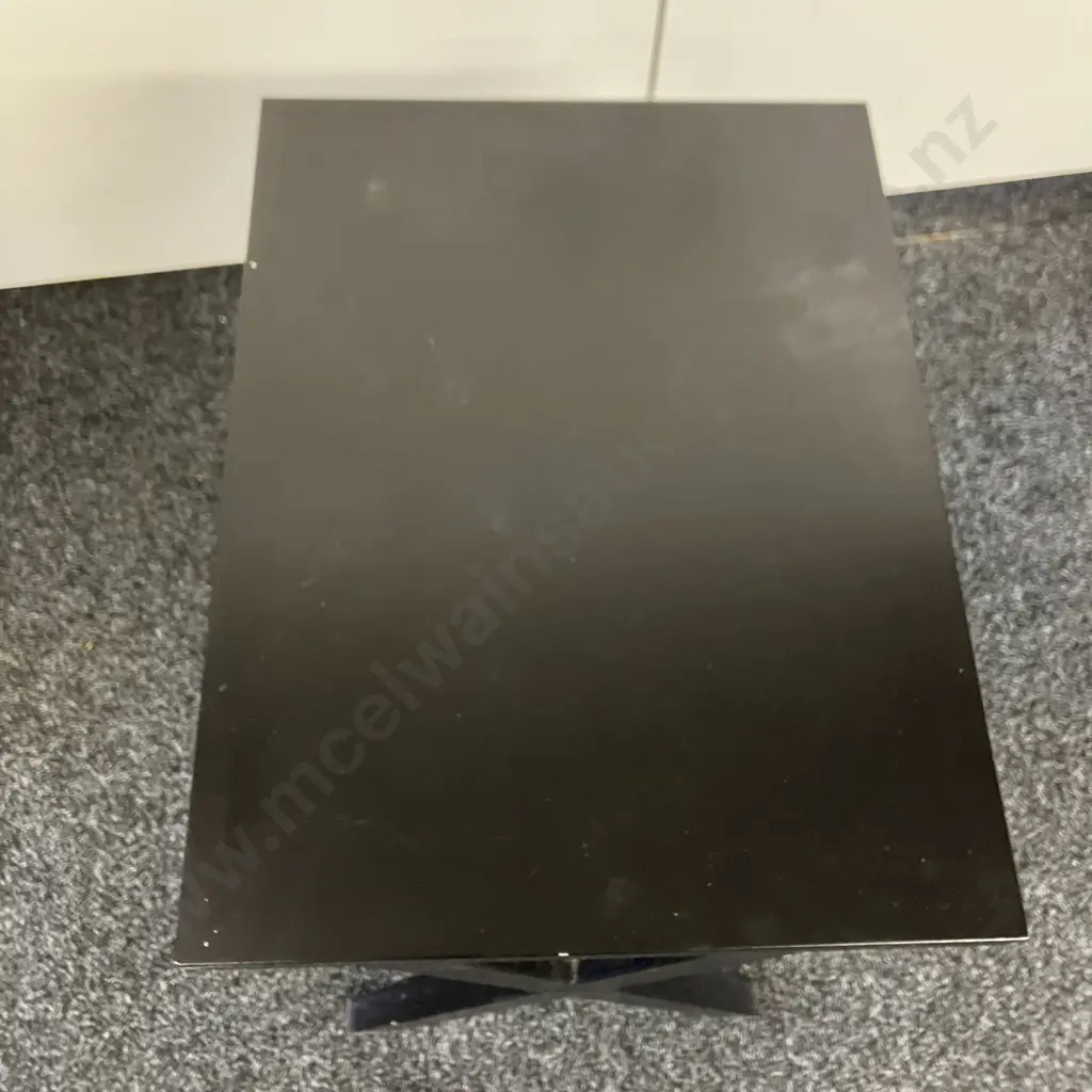 Black X Leg Side Table. H56 W51 D38cm Image 1++