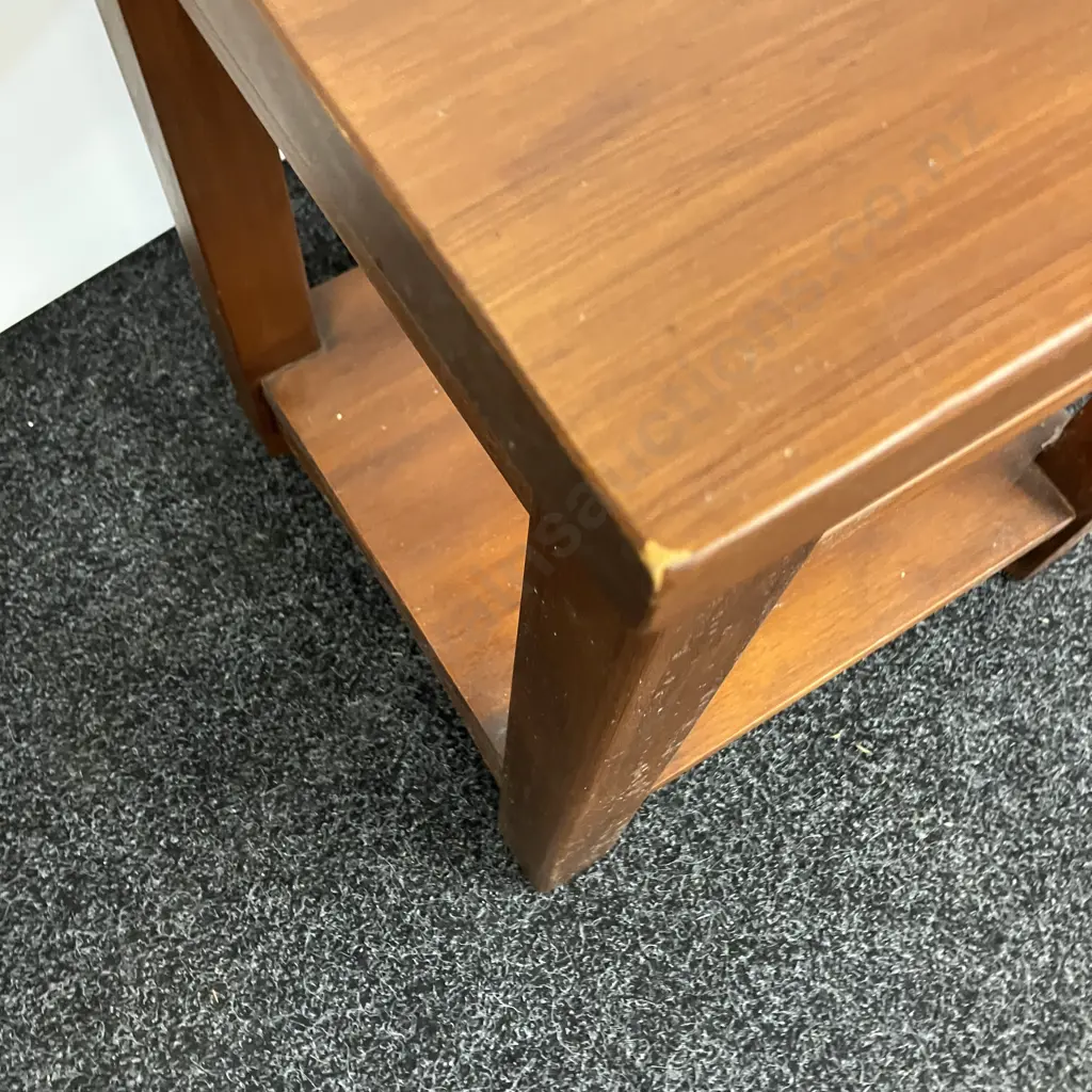 Wooden Single Drawer Bedside Cabinet. H63 W52 D42.5cm Image 1++