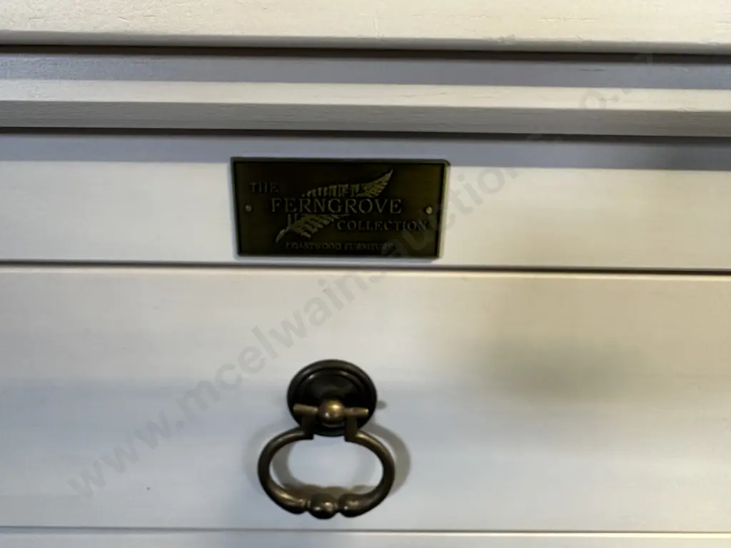 Coast Wood Furniture 'The Fern Grove Collection' White Buffet 3 Drawer 3 Door H92,W152,D51cm. Image 1++