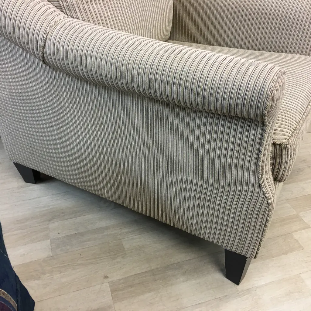 Cream Upholstered Armchair Image 1++
