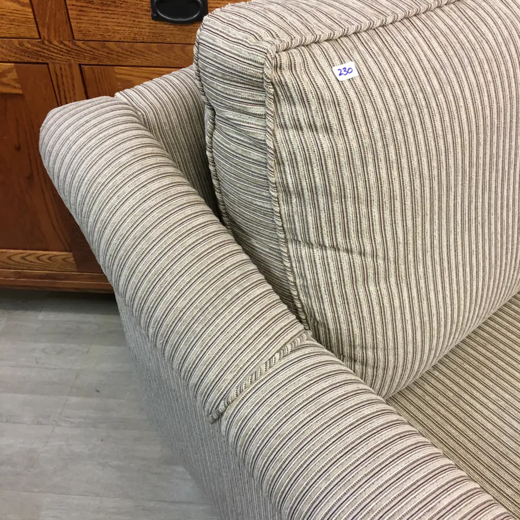Cream Upholstered Armchair Image 1++
