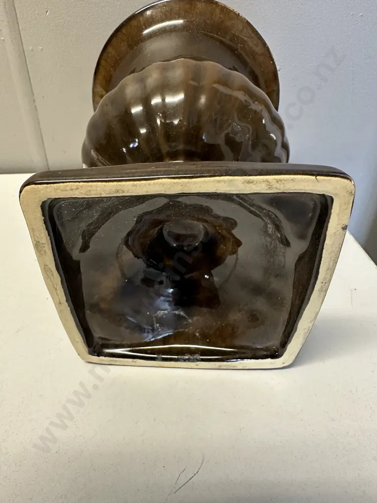 Vintage Brown Glazed Ceramic Urn H26cm. Image 1++