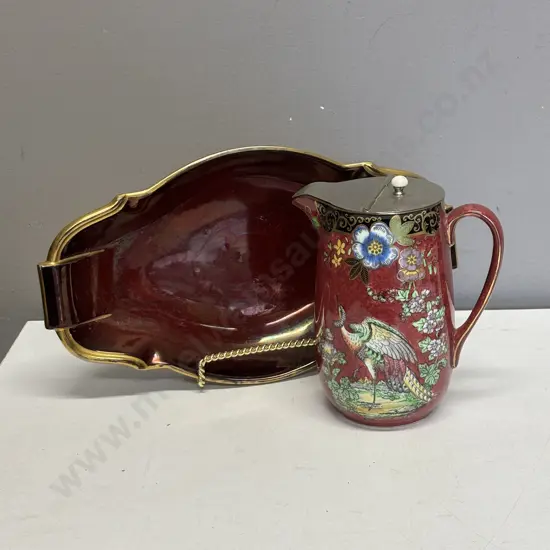 Carlton Ware Royal Royale Dish with Grimwades Lustre Hot water pot