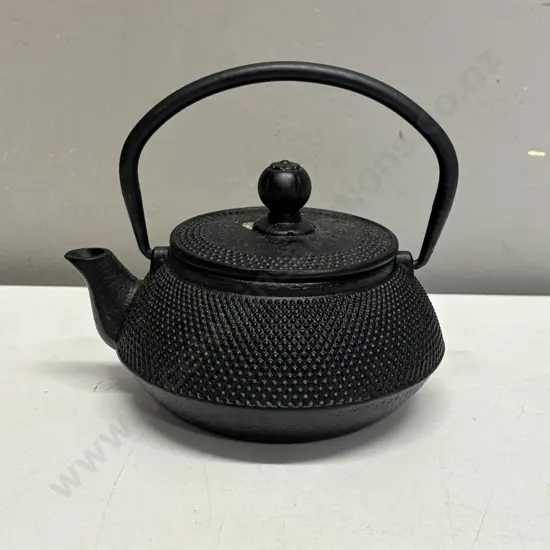 Black Cast Iron Teapot