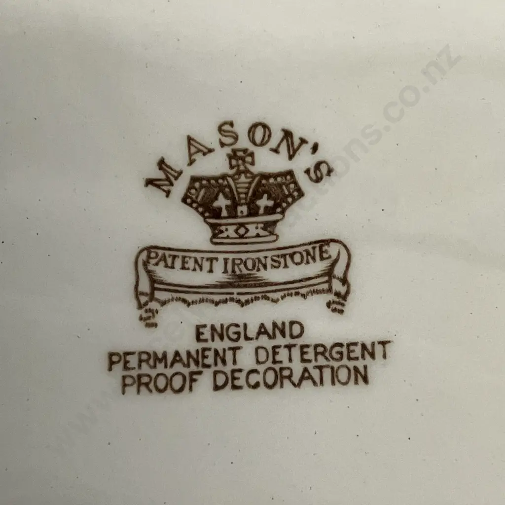 1970s Masons Old Aberdeen St. Machel's Cathedral Ironstone Plate & Royal Doulton Robert Burns 1759-1796 Plate Image 1++