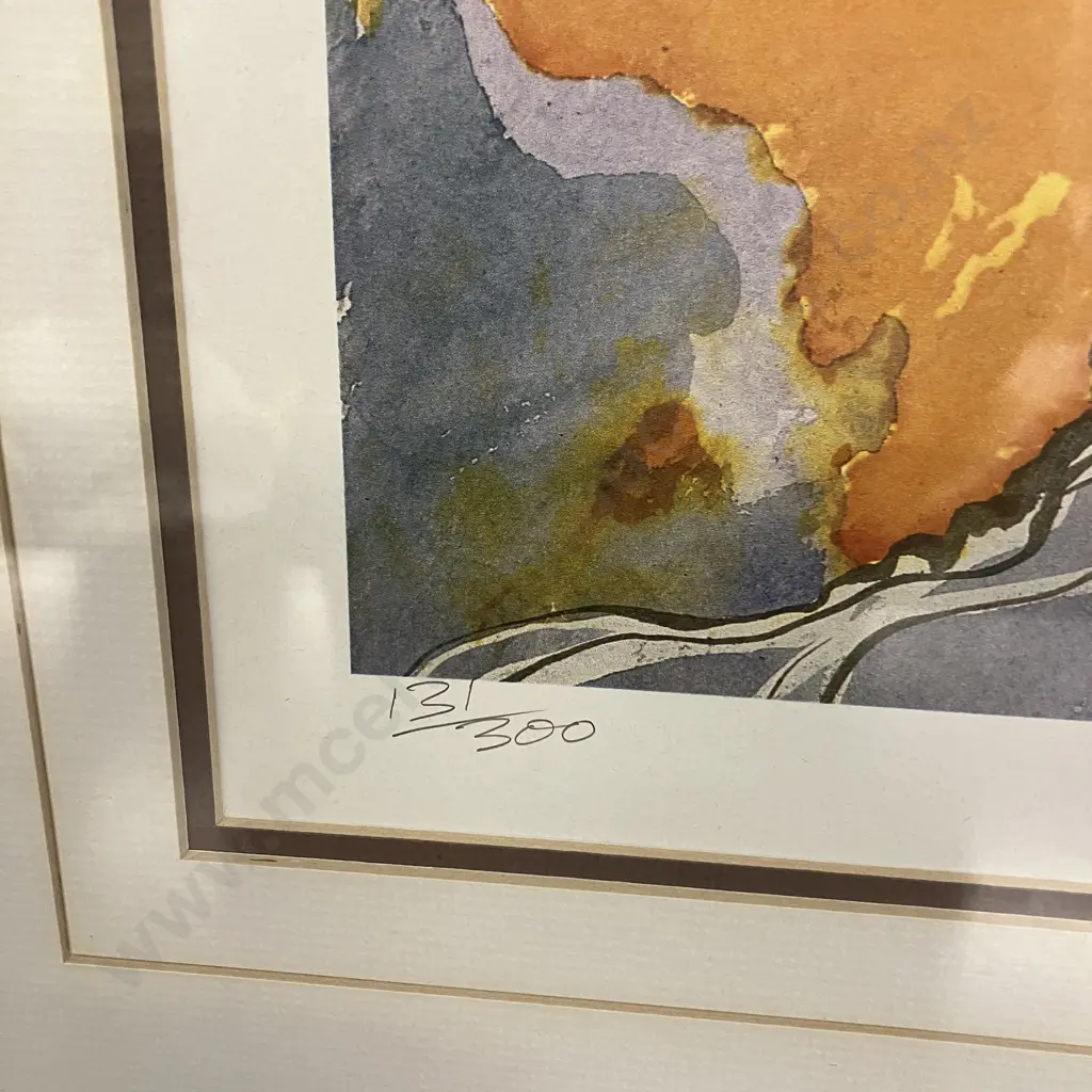 "West Coast Sunset" by James Robb May 88, Signed Limited Edition 131/300, 95 x 71cm Glazed Frame Image 1++