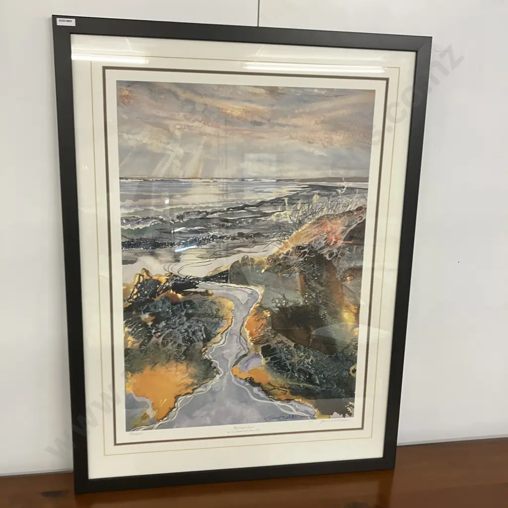 "West Coast Sunset" by James Robb May 88, Signed Limited Edition 131/300, 95 x 71cm Glazed Frame Image 1++