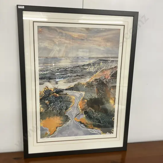 "West Coast Sunset" by James Robb May 88, Signed Limited Edition 131/300, 95 x 71cm Glazed Frame