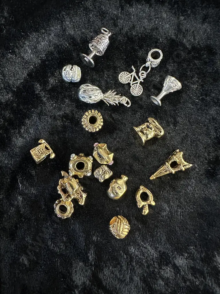 Assorted Gold & Silver Coloured Charms, Some Stamped Image 1++