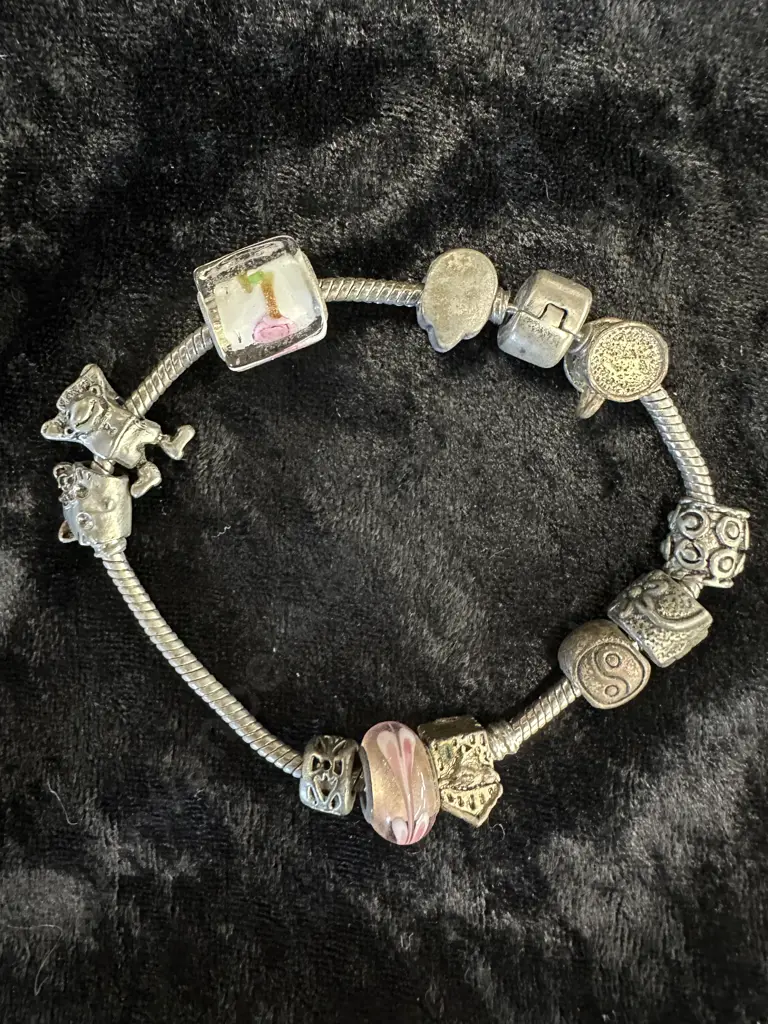 Pandora Type Charm Bracelet & Charms Image 1++
