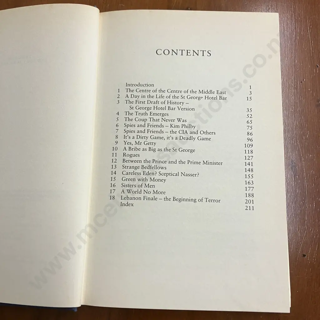 St. George Hotel Bar by Said K. Aburish, 1989 First Edition Hardcover, Bloomsbury Publishing Image 1++